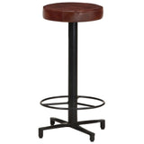 Bar Stools 2 pcs 66 cm Real Leather - Front View