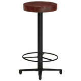 Bar Stools 2 pcs 66 cm Real Leather - Side View
