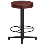 Bar Stools 2 pcs 52 cm Real Leather - Side View