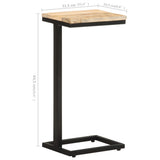 Side Tables 2 pcs 31.5x24.5x64.5 cm Rough Mango Wood - Extra Image