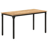 Dining Table 140x70x76 cm Rough Mango Wood - Extra Image