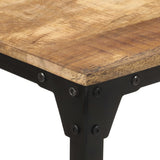 Dining Table 140x70x76 cm Rough Mango Wood - Top-Down View