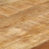 Dining Table 140x70x76 cm Rough Mango Wood - Rear View