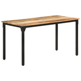 Dining Table 140x70x76 cm Rough Mango Wood - Extra Image