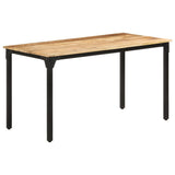 Dining Table 140x70x76 cm Rough Mango Wood - Extra Image