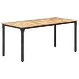 Dining Table 160x80x76 cm Rough Mango Wood - Extra Image