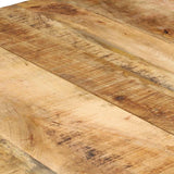 Dining Table 160x80x76 cm Rough Mango Wood - Rear View