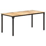 Dining Table 160x80x76 cm Rough Mango Wood - Extra Image