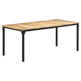 Dining Table 180x90x76 cm Rough Mango Wood - Extra Image
