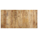 Dining Table 180x90x76 cm Rough Mango Wood - Side View