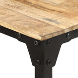 Dining Table 180x90x76 cm Rough Mango Wood - Top-Down View