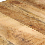 Dining Table 180x90x76 cm Rough Mango Wood - Rear View