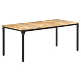 Dining Table 180x90x76 cm Rough Mango Wood