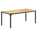 Dining Table 180x90x76 cm Rough Mango Wood - Extra Image