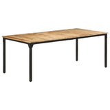 Dining Table 200x100x76 cm Rough Mango Wood - Extra Image