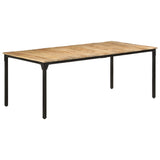 Dining Table 200x100x76 cm Rough Mango Wood - Extra Image