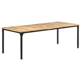 Dining Table 220x100x76 cm Rough Mango Wood - Extra Image