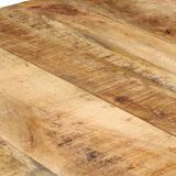 Dining Table 220x100x76 cm Rough Mango Wood - Rear View