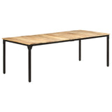 Dining Table 220x100x76 cm Rough Mango Wood - Extra Image
