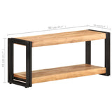 TV Cabinet 90x30x40 cm Solid Acacia Wood - Close-Up Angle