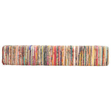 Bench 160 cm Multicolour Chindi Fabric - Side View