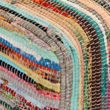 Bench 160 cm Multicolour Chindi Fabric