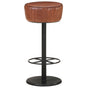 Bar Stool Brown Real Leather