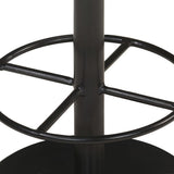 Bar Stool Brown Real Leather - Top-Down View