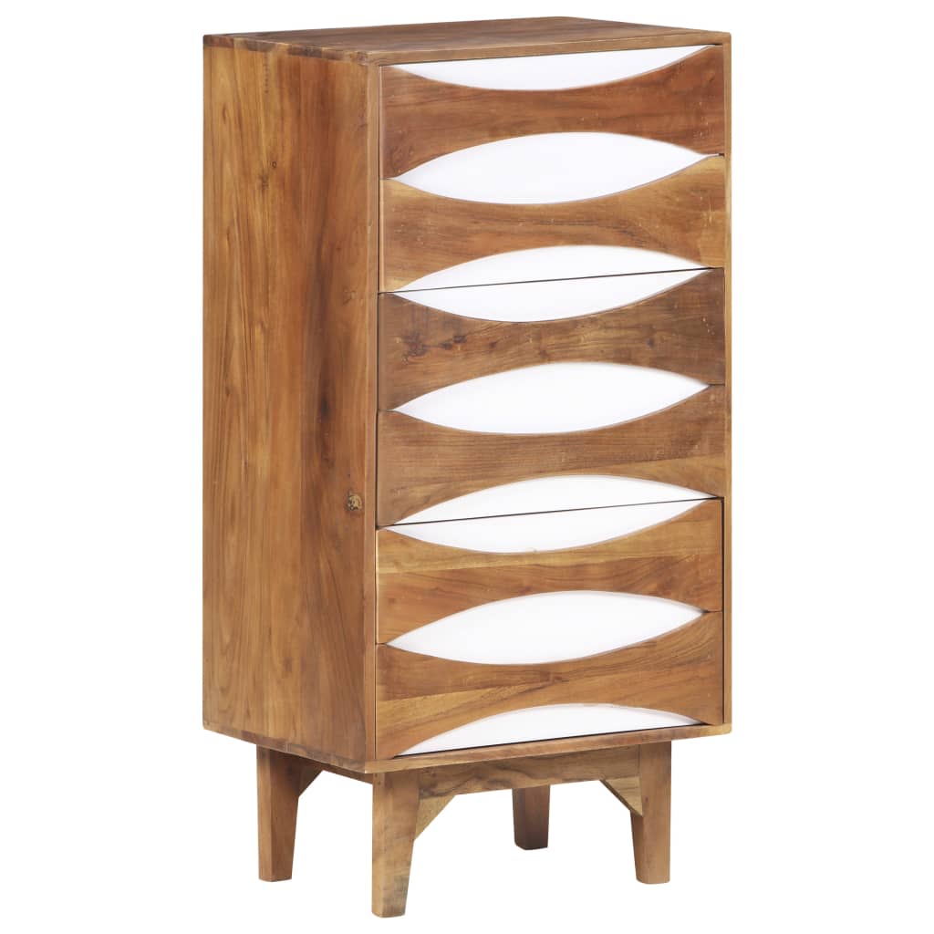 Chest of Drawers 43.5x35x90 cm Solid Acacia Wood