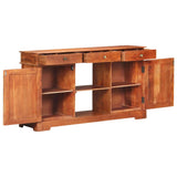 Sideboard 135x35x75 cm Solid Acacia Wood - Front View