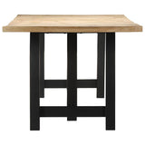 Dining Table 240x100x76 cm Rough Mango Wood - Side View
