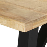 Dining Table 240x100x76 cm Rough Mango Wood - 45-Degree Angle