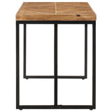 Dining Table 120x60x76 cm Solid Acacia and Mango Wood - Side View