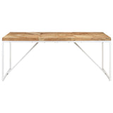 Dining Table 180x90x76 cm Solid Acacia and Mango Wood - Front View
