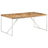Dining Table 180x90x76 cm Solid Acacia and Mango Wood - Low Angle