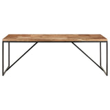 Dining Table 200x90x76 cm Solid Acacia and Mango Wood - Side View