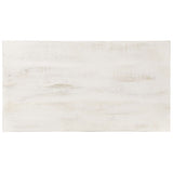 Coffee Table White 110x60x45 cm Solid Mango Wood - Top-Down View
