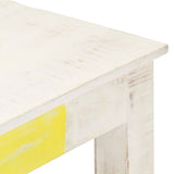 Coffee Table White 110x60x45 cm Solid Mango Wood - 45-Degree Angle
