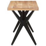 Dining Table 120x60x76 cm Solid Acacia Wood - Front View