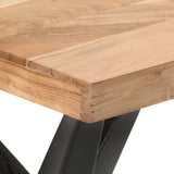 Dining Table 120x60x76 cm Solid Acacia Wood - Top-Down View
