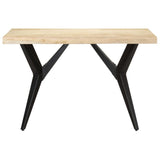 Dining Table 120x60x76 cm Solid Mango Wood - Front View
