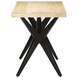 Dining Table 120x60x76 cm Solid Mango Wood - Side View