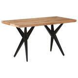 Dining Table 140x70x76 cm Solid Acacia Wood - Close-Up Angle