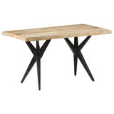 Dining Table 140x70x76 cm Rough Mango Wood