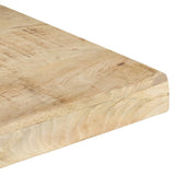 Dining Table 140x70x76 cm Rough Mango Wood - Side View