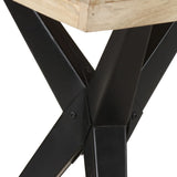 Dining Table 140x70x76 cm Rough Mango Wood