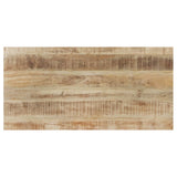 Dining Table 140x70x76 cm Rough Mango Wood - 45-Degree Angle