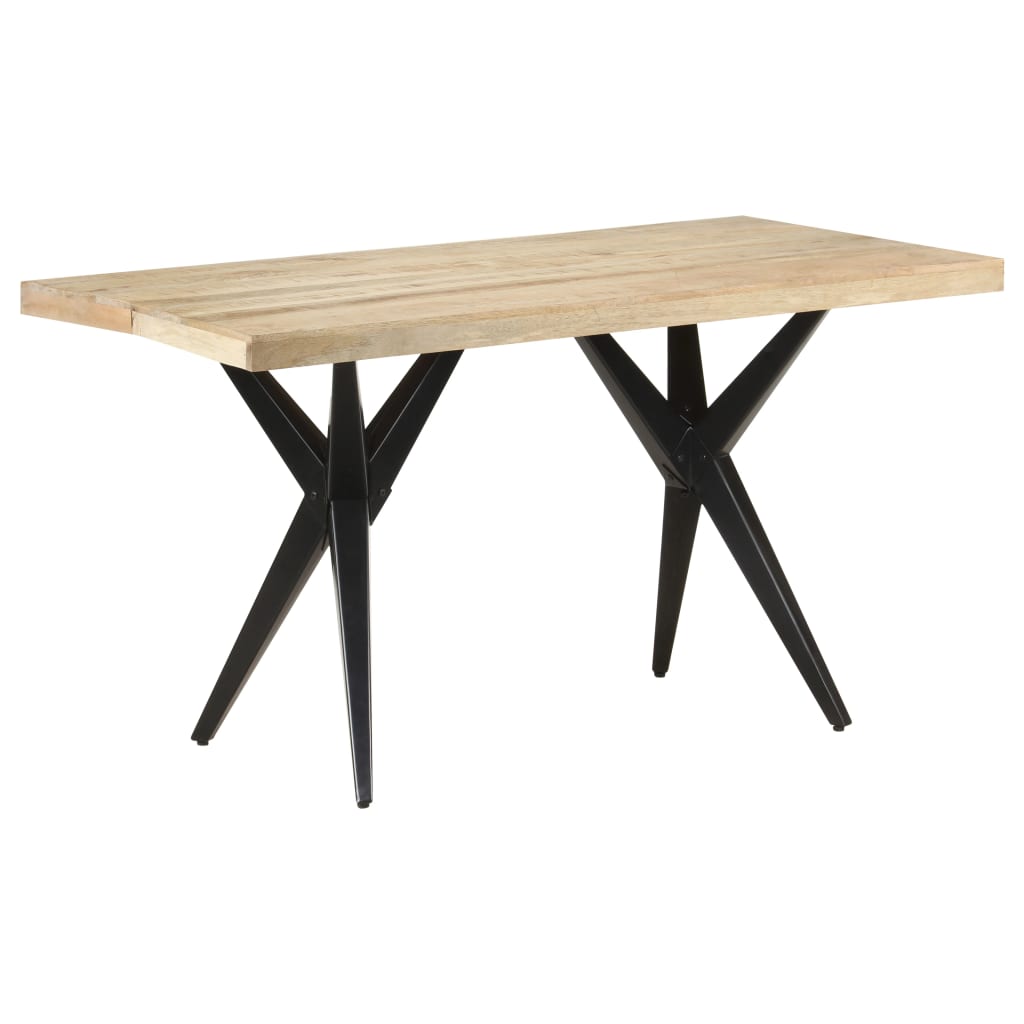 Dining Table 140x70x76 cm Rough Mango Wood