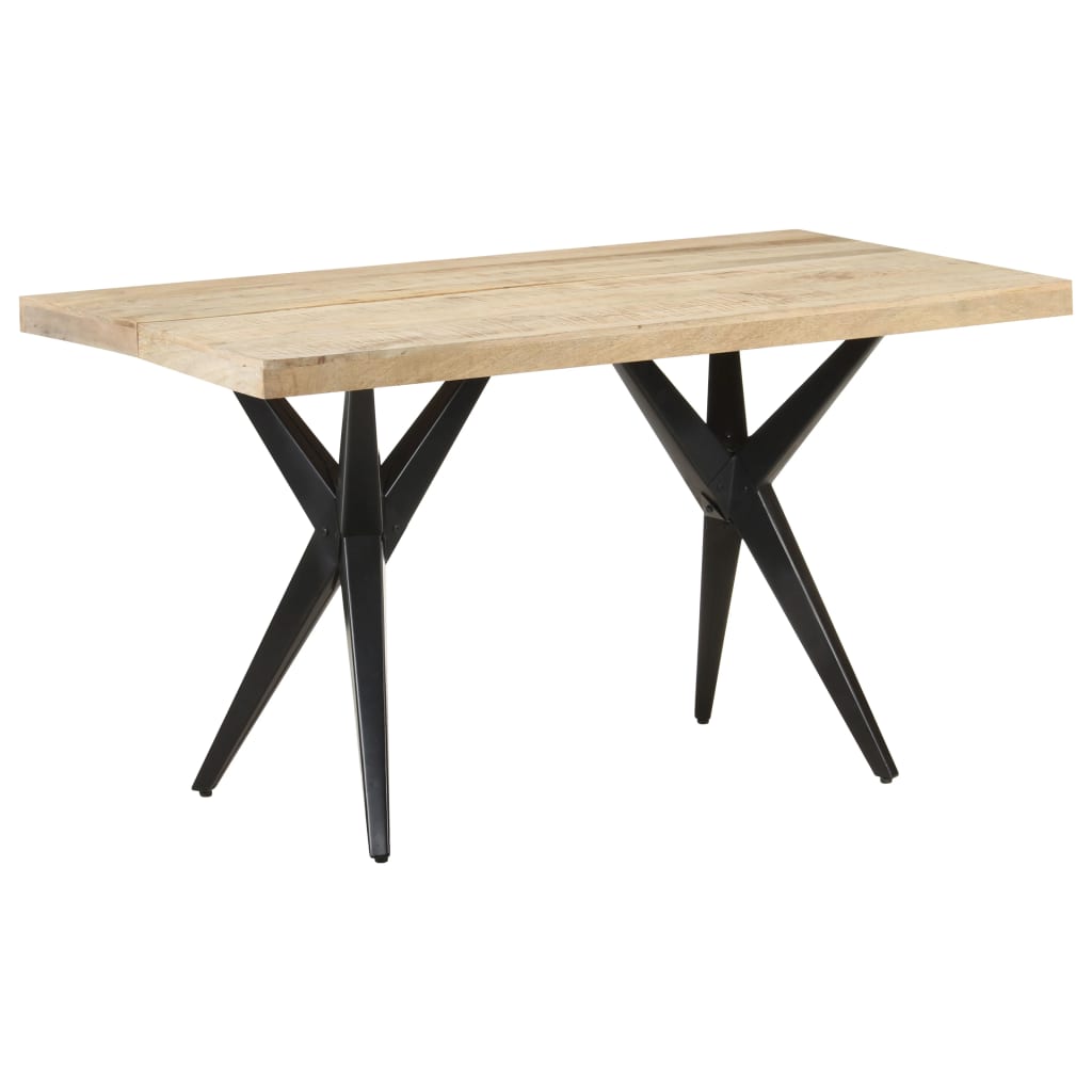 Dining Table 140x70x76 cm Rough Mango Wood