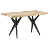 Dining Table 140x70x76 cm Rough Mango Wood
